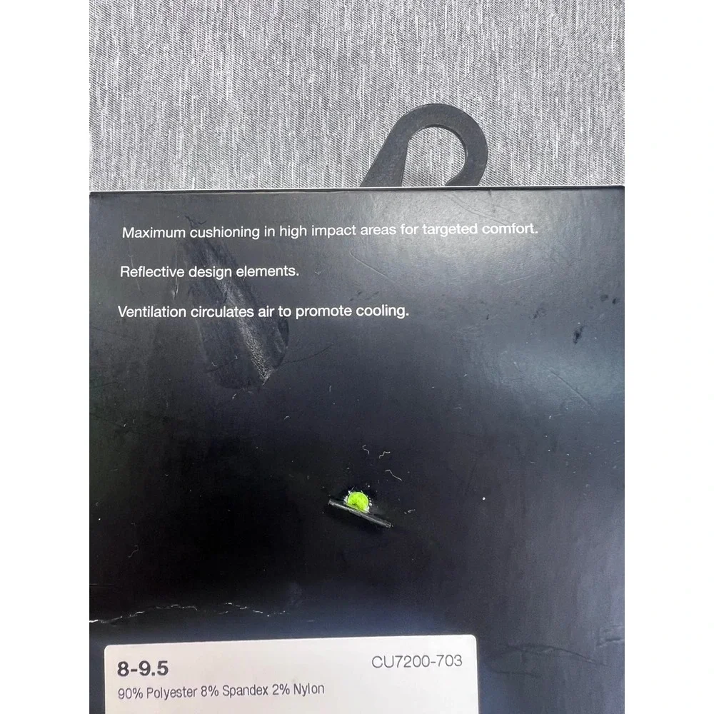 3 Nike Spark Running Crew‎ Socks Volt Yellow Dri-FIT Cushioned M 8-9.5 W 9.5-11